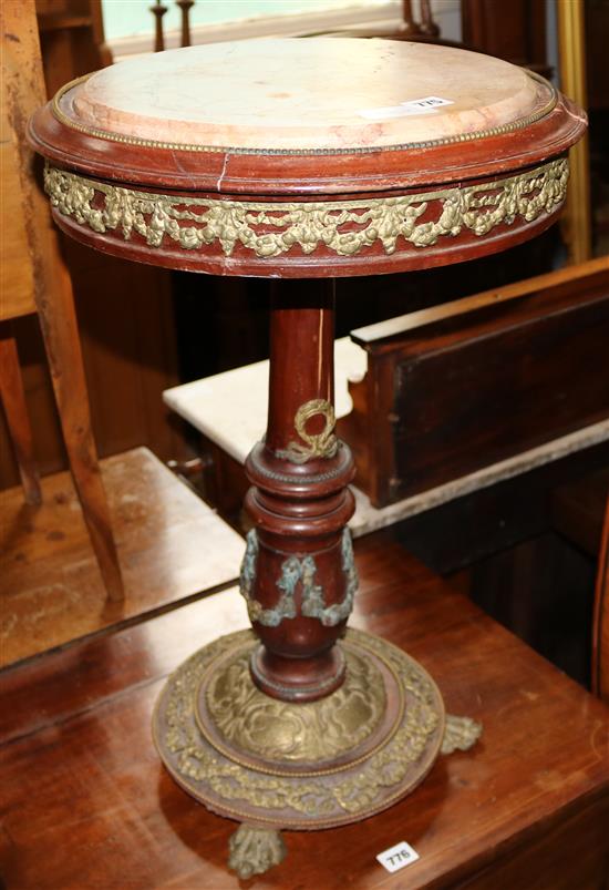 Marble top circular table